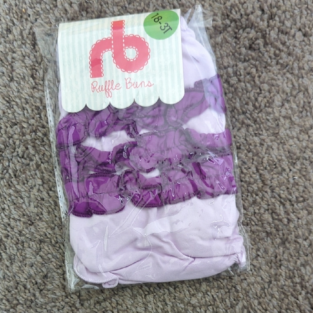 Ruffle Buns Toddler Girl's Purple Diaper Cover 18 Months to 3T‎